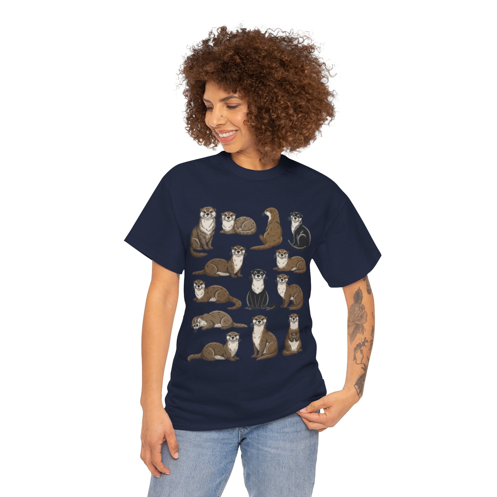 Cute Otter Illustration Tee